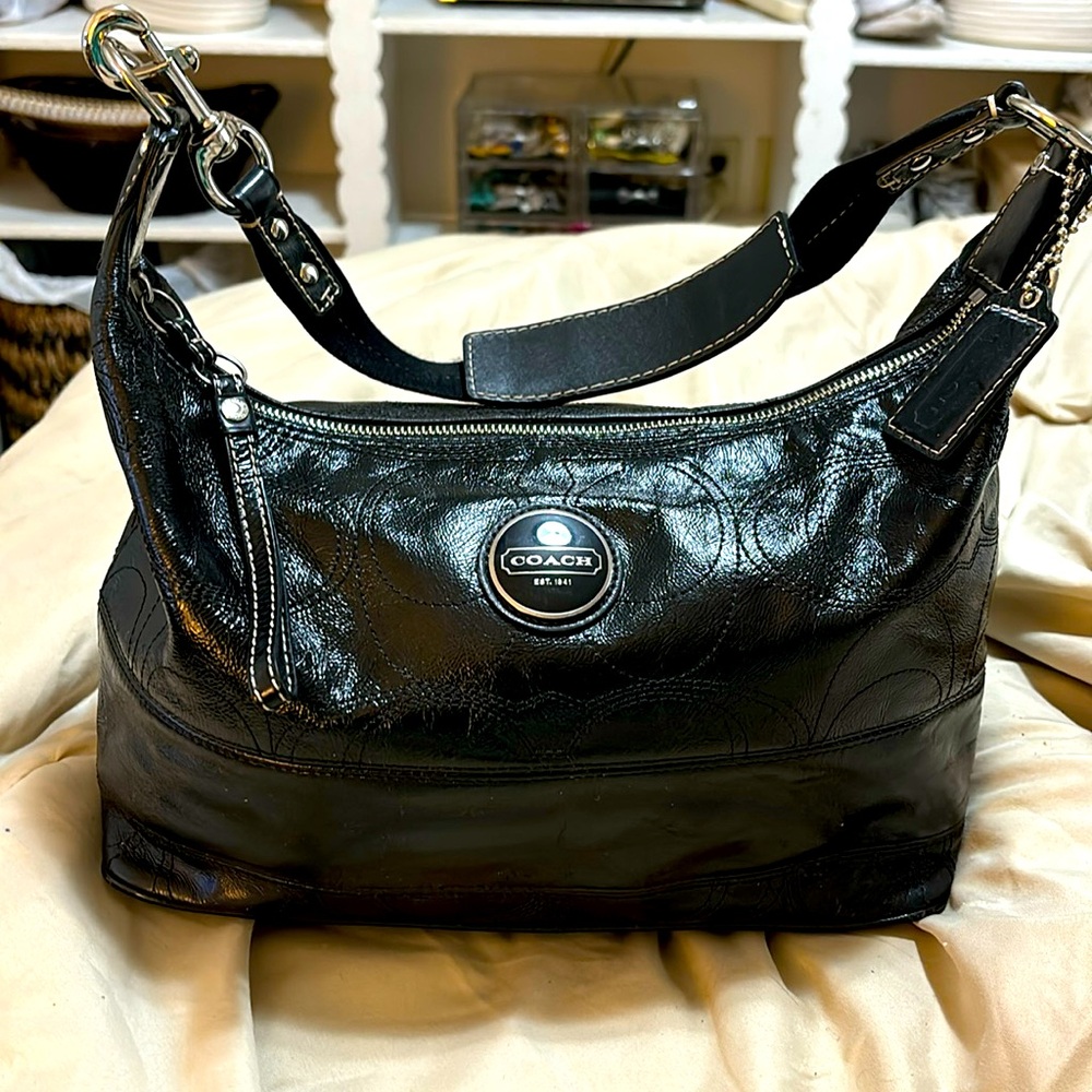 Coach Leather Hobo Handbag